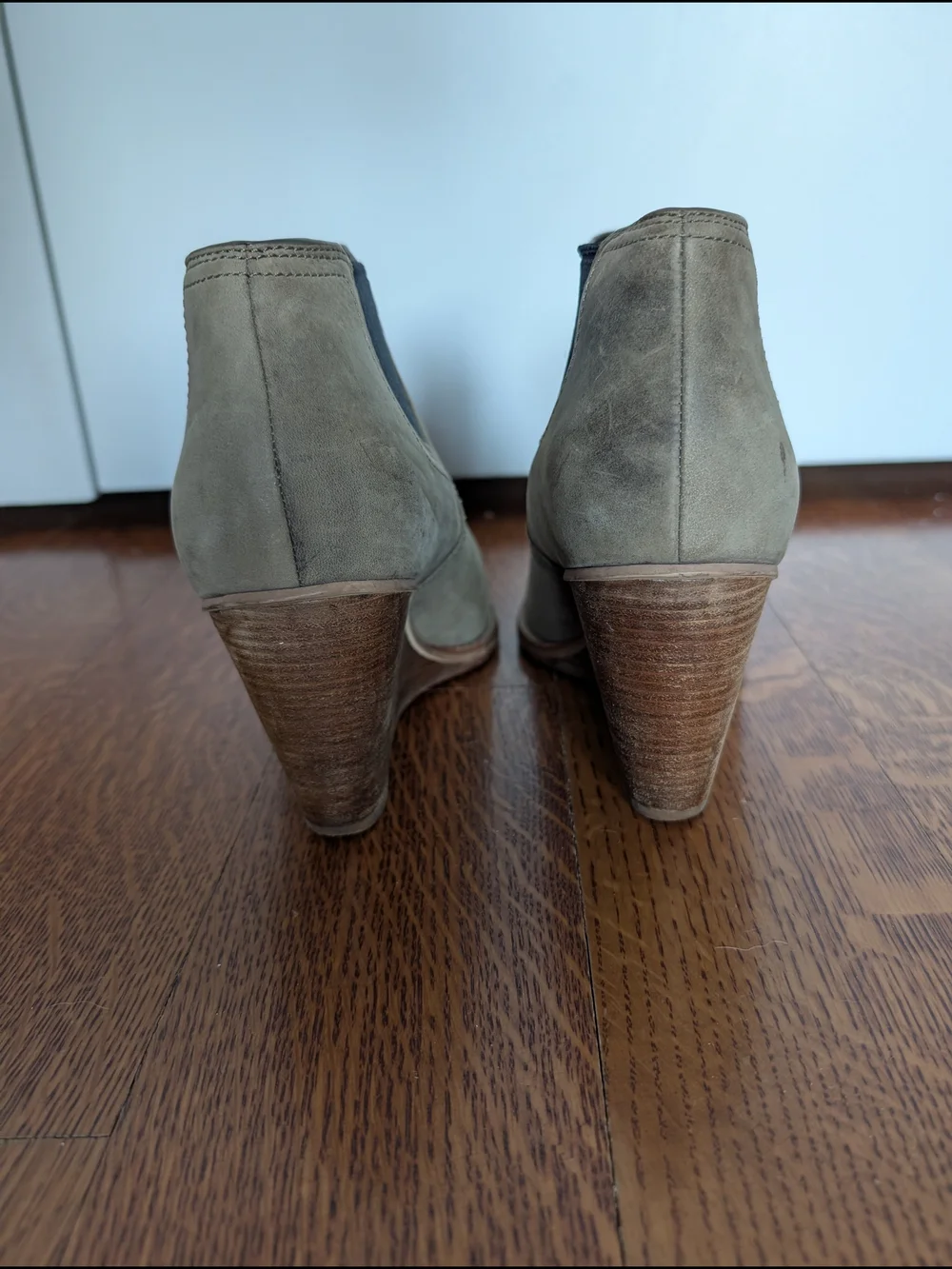 Cole Haan Women's Grey Wedge Booties Size 39 8.5